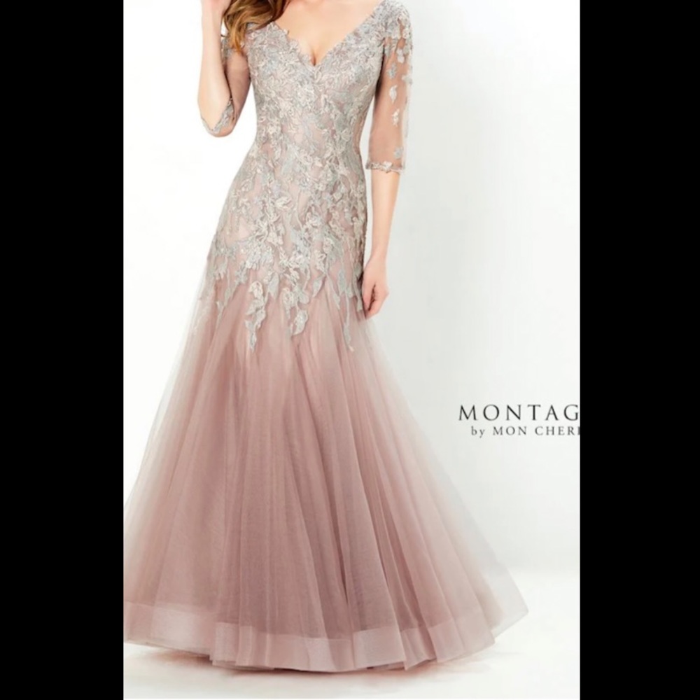 MONTAGE by Mon Cheri Dress Rose Pink Size 16